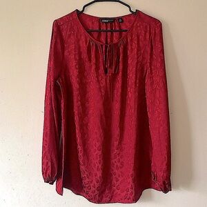 EDGE by JEN RADE // Red Animal Print Blouse